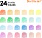 24 Pastel Milky Colors Gel Pen for Black Paper(24 Pack Pastel Tone)